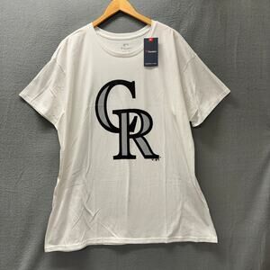 Colorado Rockies T-Shirt Mens 3XL White Short Sleeve Cotton Tee Fanatics NEW